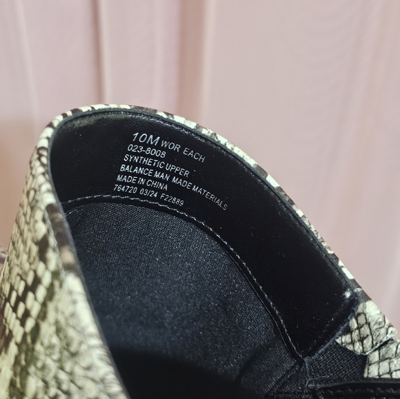 Worthington Black and Cream Snakeskin Mules - Picture 4 of 4